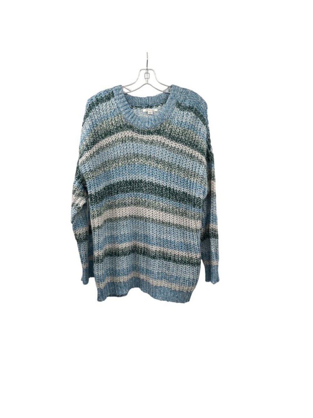 American Eagle Womens Loose Knit Sweater Blue/Multi Stripes Size Small